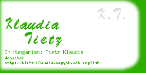 klaudia tietz business card